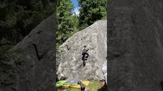 Video thumbnail of Problem C (Boulder 30, Nudole), 5b. Val Daone