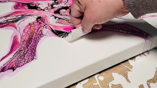 New! Acrylic Pour Altered Flower With A Pretty Cool Handmade Tool! Acrylic Pour Painting.