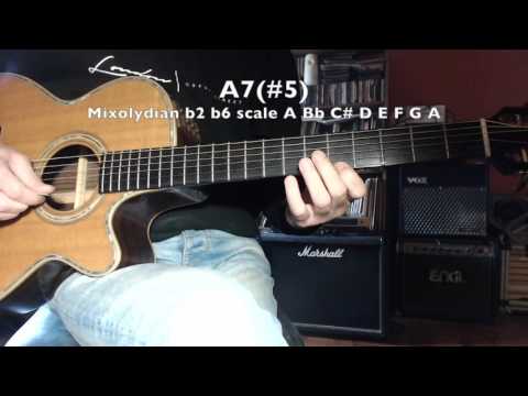 Jazz Guitar - Imaj7 VI7 IIm7 bII7 chords scales & arpeggios Demo