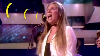 Barbra Streisand hitting a STUNNING high note