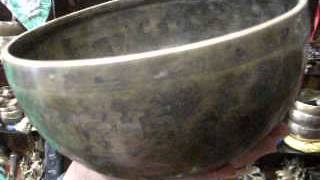 8" Mantra Carving Healing Tibetan Singing Bowl, Beaten Hammered Singing Bowls