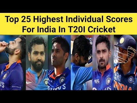 Top 25 Highest Individual Scores For India In T20I Cricket 🏏 #shorts #viratkohli #rohitsharma