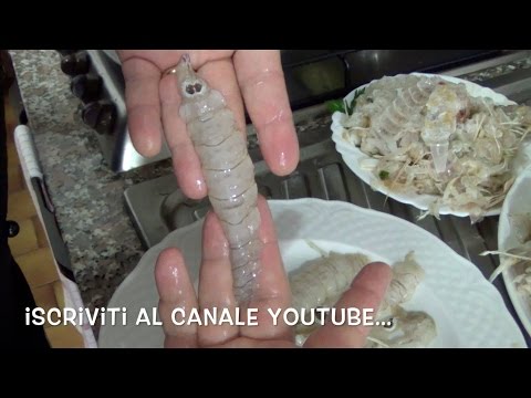 Come pulire le canocchie o cicale di mare