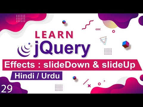 jQuery slideUp slideDown SlideToggle Tutorial in Hindi Urdu