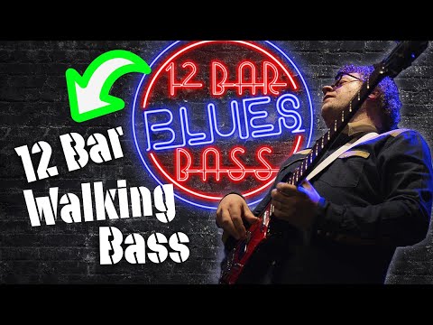 EASY 12 Bar Blues Bass - Lesson 6 - Walking Bass