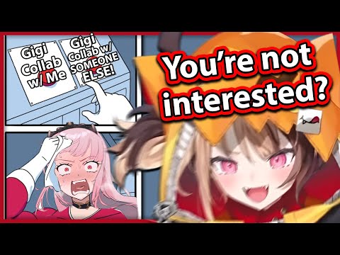 Calli Having a Hard Time Saying NO to Gigi's Bizzare IRL Collab Idea  【HOLOEN】