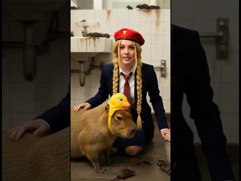 Foi a Capi que jogou essa tinta vermelha? #capivara