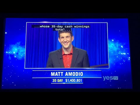 Jeopardy, intro AND 1st Daily Double 😆 - Matt Amodio DAY 36 (10/6/21)