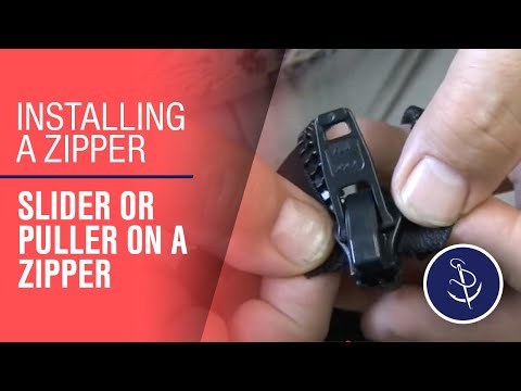 Installing a zipper slider or puller on a zipper