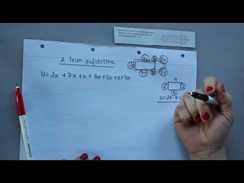 Mathe Klasse 7 / Wie stelle ich einen Term für eine zusammengesetze Figur auf und beerechne ihn ?