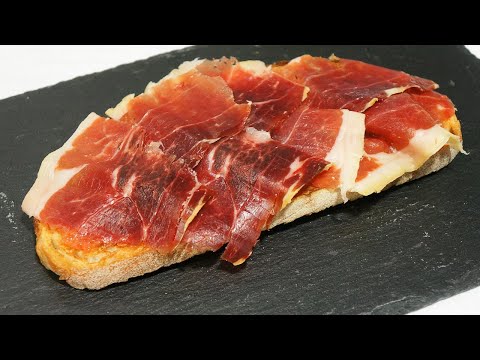 Tosta de jamón serrano a la catalana