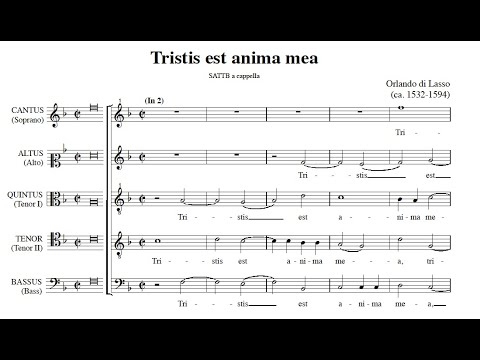 Lasso - Tristis est anima mea (Score Video)