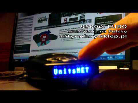 Escort 9500iX EURO - menu - ustawienia na Polskę