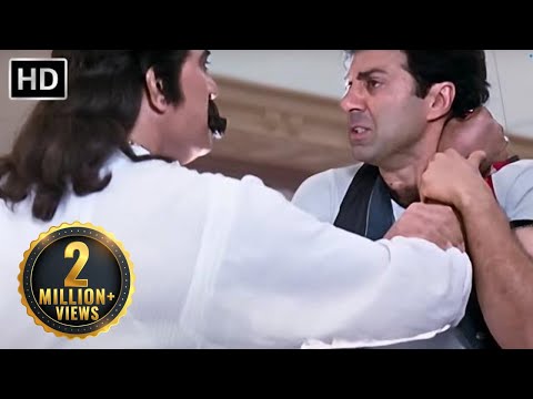 तो पहलवान नहीं राजा साहब का पालतू कुत्ता है |  Sunny Deol | Superhit Action Scene | Ajay {1996}