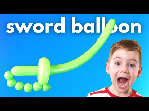 PIRATE BALLOON SWORD! - How to Make a Sword Balloon #balloonsword #swordballoon