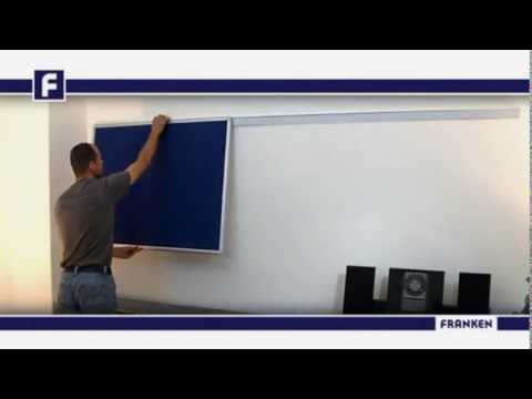 Whiteboard Franken SC8207 PRO 90 x 180cm,emailliert, Alurahmen, f. Schienensystem