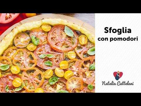 TORTA SALATA CON POMODORINI E PESTO | Ricetta con pasta sfoglia furba e veloce | Natalia Cattelani