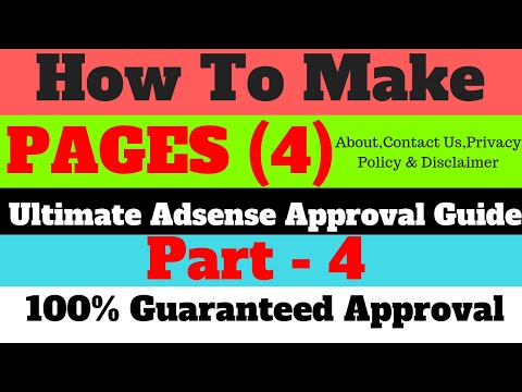 How To Make Privacy Policy,Disclaimer,Contact,About Pages For Blog | Ultimate Approval Guide Part-4 Video