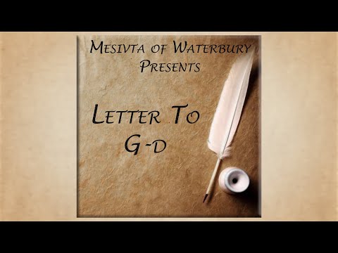 Letter To G-D - Waterbury Mesivta