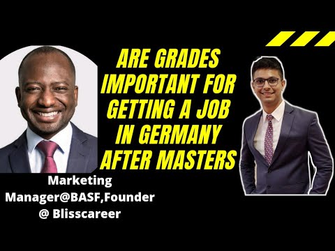 Are Grades Important For Getting A Job After Your Masters In Germany|| Cover letter and CV for Jobs