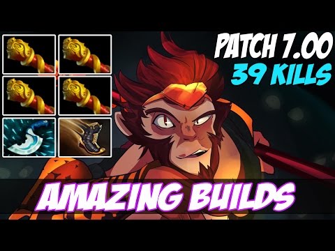Patch 7.00: Amazing Builds 112 - Monkey King WITH 4 Monkey king bars -Dota 2