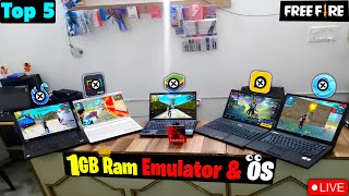 TOP 5 Best Emulator & OS for Free Fire Low End PC 1/2GB RAM 2025 🔥