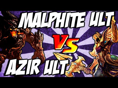 Azir Ult vs Malphite Ult - Emperor's Divide vs Unstoppable Force by LoL Clash & Combo #lolclash