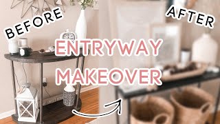 ENTRYWAY MAKEOVER | Small Entryway Decorating Ideas!