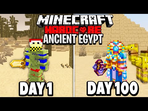 I Survived 100 Days in ANCIENT EGYPT in Hardcore Minecraft...