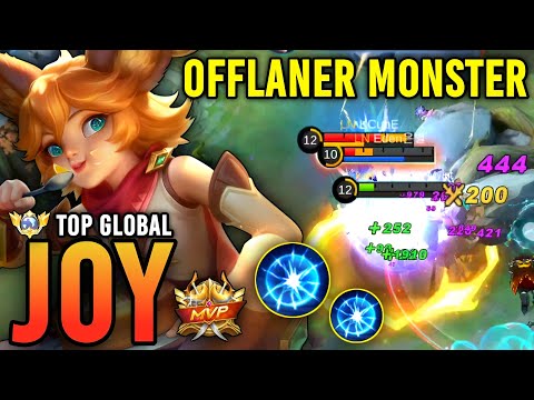 OFFLANER MONSTER!! TOP GLOBAL JOY BEST BUILD 2023 - TOP GLOBAL JOY GAMEPLAY - MOBILE LEGENDS