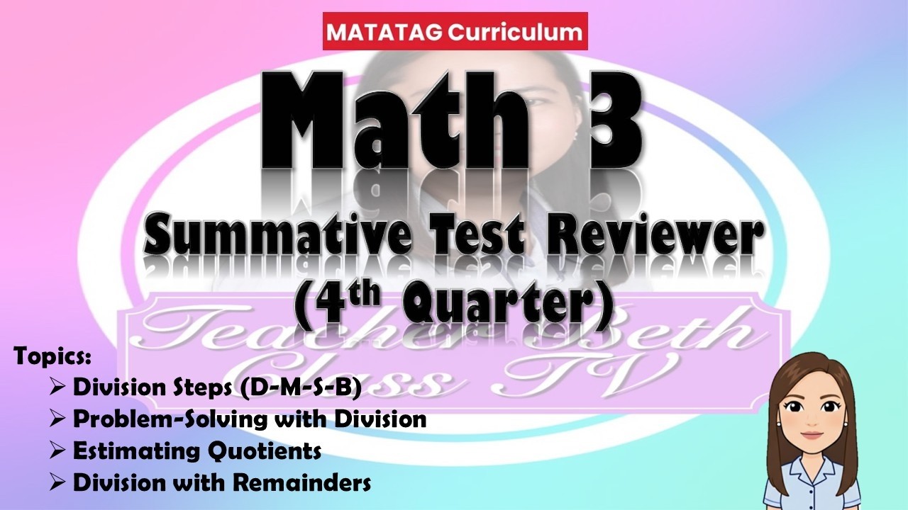 Math 3 | Summative Test Reviewer | Quarter 4 | Matatag Curriculum | Teacher Beth Class TV
