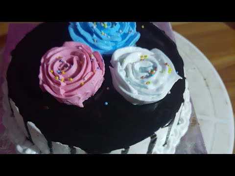 Chocolate cake finishing | Ice cake