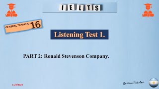 TEST 1.  Part 2: Ronald Stevenson Company