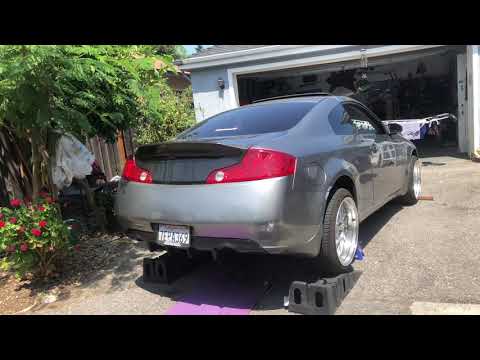 G35 Invidia Gemini Exhaust No Muffler and Berk Test Pipes