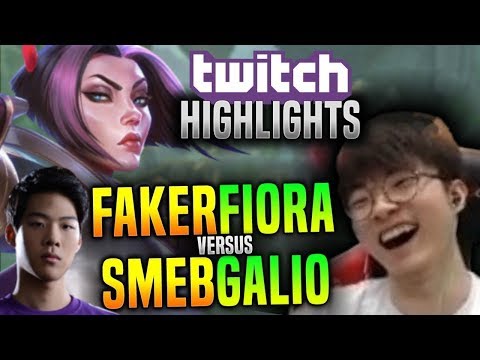 Faker Plays Fiora Mid vs Smeb Galio! - SKT T1 Faker Stream Highlights! | SKT T1 Stream