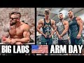 BIG LAD ARM DAY | Superset Workout | LA Behind The Scenes Ft. David Laid, Chris Bumstead