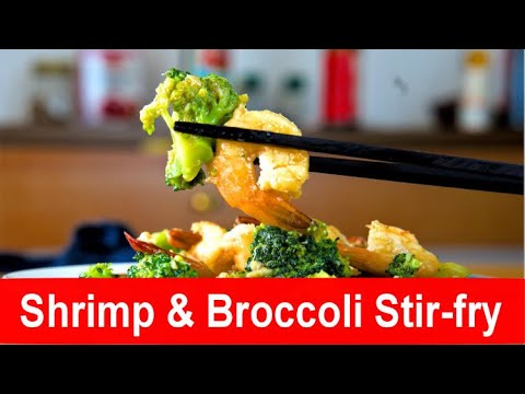 Shrimp and broccoli stir-fry- Easy recipe with garlic sauce