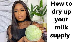 HOW TO DRY UP BREAST MILK/ HOW TO SAFELY STOP WITH LESS PAIN USING CABBAGE LEAVES #breastfeeding