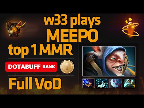 w33 plays Meepo - Top 1 MMR + Meepo [6.82b | Full VOD]