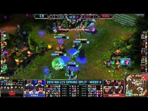 Highlights Cloud 9 vs XDG NA LCS Week 4 Season 4 Spring Split 2014 C9 vs XDG S4 W4 D1