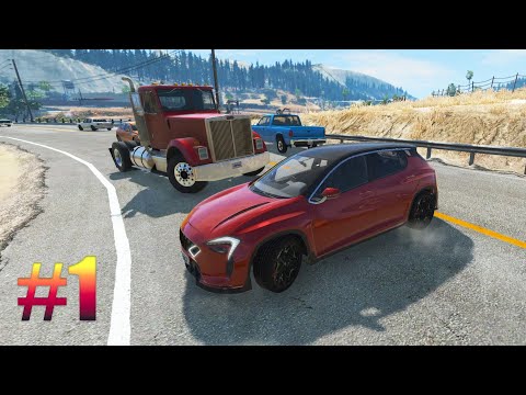 High Speed Traffic Car Crashes #1 - BeamNG Drive