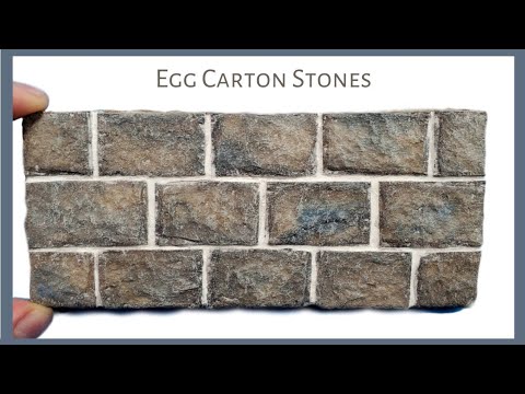 DIY Egg Carton Stone Floor / Wall for Dollhouse or Diorama 🥚