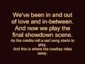 George Strait cowboy rides away lyrics on screen