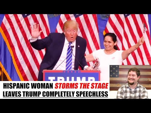 Hispanic woman STORMS the stage at Trump rally, nobody expected this...