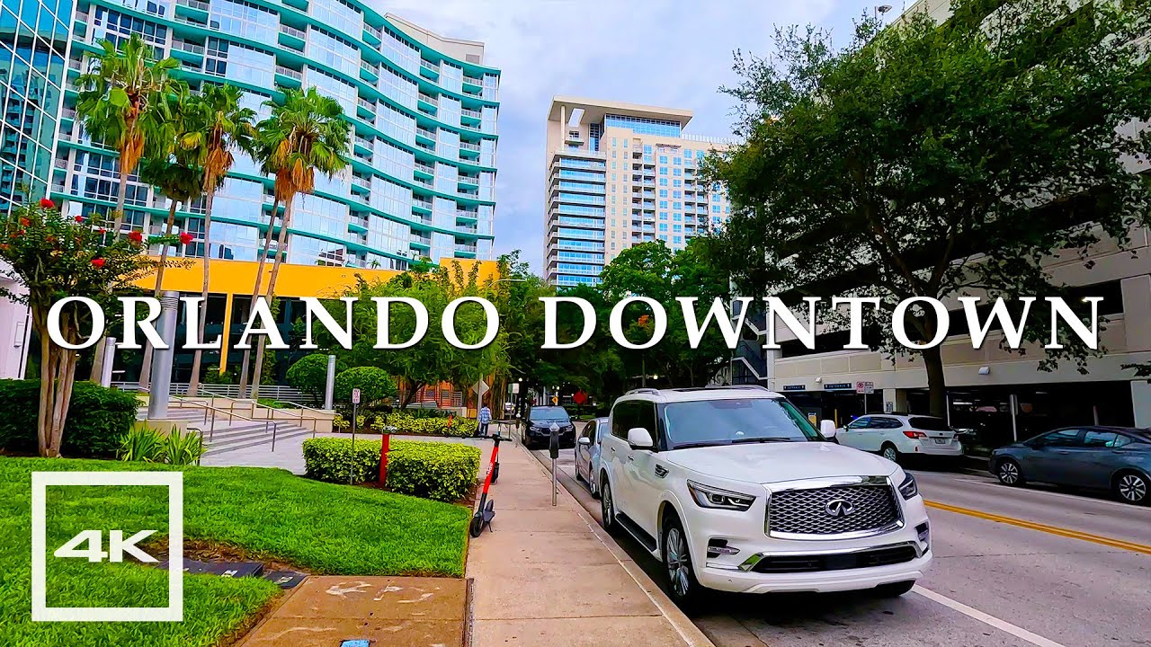 Immersive street-level walking tour through Orlando Downtown, United States, showcasing authentic urban landscapes, local architecture, and the vibrant atmosphere of the city's neighborhoods