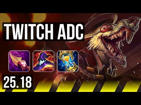 TWITCH & Lux vs CASSIOPEIA & Qiyana (ADC) | EUNE Master | 25.18