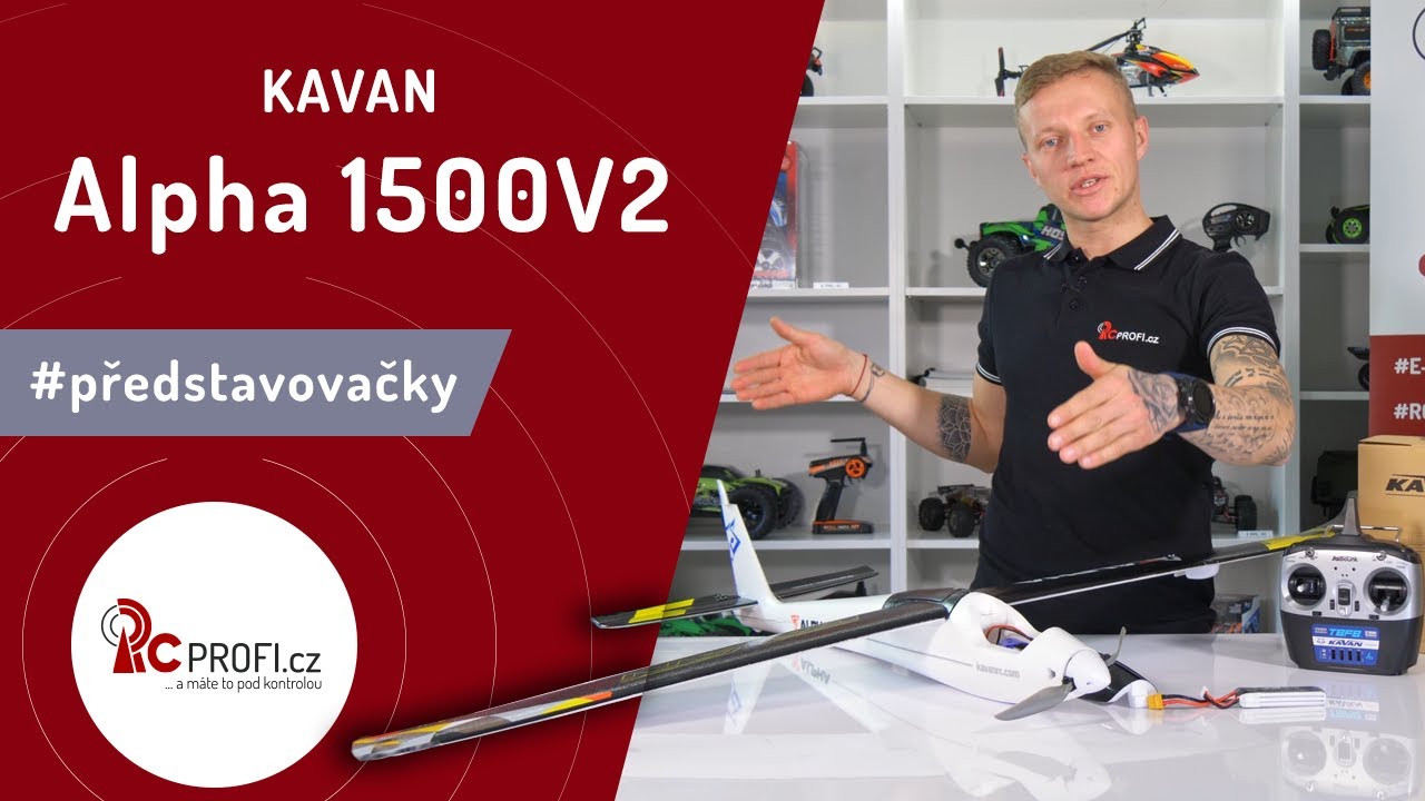 RC letadlo Alpha 1500V2 RTF(M1), modrá