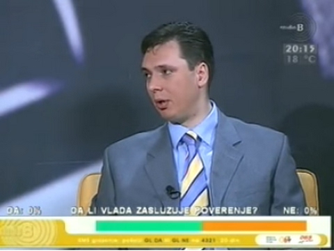 Emisija 'U Susret' ,Aleksandar Vucic protiv Milosa Aligrudica 5.4.2005.