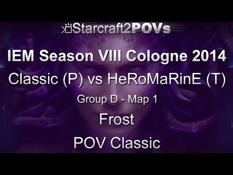 SC2 HotS - IEM VIII Cologne 2014 - Classic vs HeRoMaRinE - Group D - Map 1 - Frost - Classic