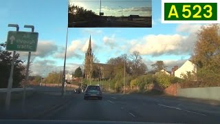 preview picture of video 'A523 - The Silk Road, Macclesfield (Part 1) - Front View with Rearview Mirror'